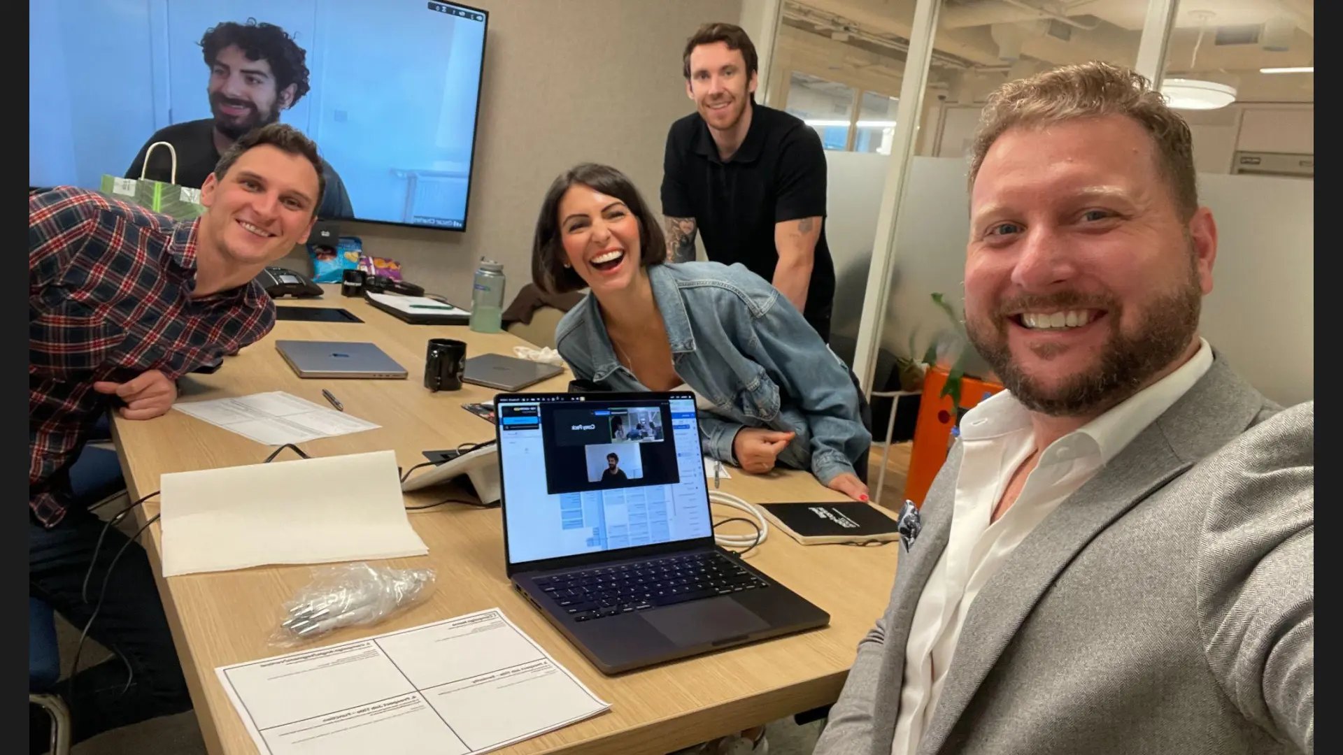 Corey Peck working through AI sales systems with a small team